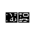 kuwaiti dinar kwd glyph icon vector illustration