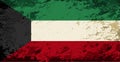 Kuwaiti flag brush stroke grunge style background. Vector illustration. Royalty Free Stock Photo