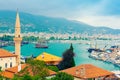 Kuyularonu Mosque and view of Alanya harbour