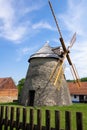 Kuzelov Czech Republic / Southern Moravia - May 17, 2020 Ã¢â¬â Wind mill of Holland type in Kuzelov Ã¢â¬â technological monument.