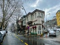 Kuzguncuk, Istanbul, Turkey - March 12, 2022; cozy cafe and buildings Royalty Free Stock Photo