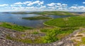 Kuzova Island archipelago in  White Sea, view from the top of the island German Kuzov Royalty Free Stock Photo