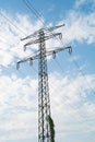 110 kV High Voltage Pylon with Two Optical Ground Wires