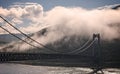 The Kvalsund Bridge between the mainland and the island of Kval Royalty Free Stock Photo