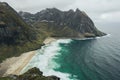 Kvalvika Beach on the Lofoten Islands, Norway.