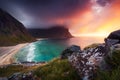 Kvalvika beach in Norway