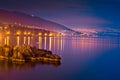 Kvarner bay evening view in Opatija Royalty Free Stock Photo