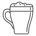 Kvass glass icon, outline style