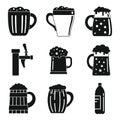 Kvass icons set, simple style