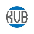 KVB letter logo design on white background. KVB creative initials circle logo concept. KVB letter design Royalty Free Stock Photo