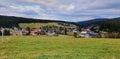 Kvilda village in Sumava National Park Royalty Free Stock Photo