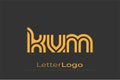 KVM Creative Unique Modern Letter Logo Design. Elegant Monogram Logo Design with Decorative Elements and Typography Royalty Free Stock Photo