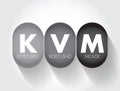 KVM - Keyboard Video and Mouse acronym, technology concept background Royalty Free Stock Photo