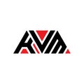 KVM triangle letter logo design with triangle shape. KVM triangle logo design monogram. KVM triangle vector logo template with red Royalty Free Stock Photo