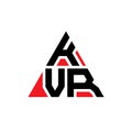 KVR triangle letter logo design with triangle shape. KVR triangle logo design monogram. KVR triangle vector logo template with red Royalty Free Stock Photo