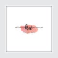 KW Initial Logo in Signature Style for Photography and Fashion Business - Watercolor Signature Logo Vector Royalty Free Stock Photo