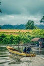 Tugboat on Kwai Noi River,Kanchanaburi,Thailand