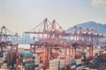 29 Oct 2013 the Kwai Tsing Container Terminals hong kong Royalty Free Stock Photo