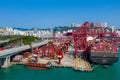 Hong Kong container port Royalty Free Stock Photo