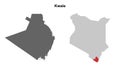 Kwale outline map Royalty Free Stock Photo