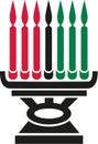 Kwanzaa candleholder vector