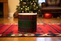 a kwanzaa ceremonial drum on a woven rug