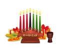 Kwanzaa Holiday Celebration Symbols Composition Poster Royalty Free Stock Photo