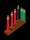 Kwanzaa kinara black Royalty Free Stock Photo