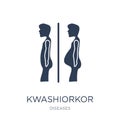 Kwashiorkor icon. Trendy flat vector Kwashiorkor icon on white b
