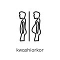 Kwashiorkor icon. Trendy modern flat linear vector Kwashiorkor i