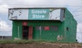 Kwazulu Natal, South Africa `Sosele Store`, local store painted in green, photographed in a rural village.