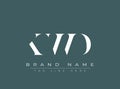 KWD abstract letter logo design Royalty Free Stock Photo