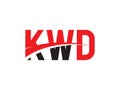 KWD Letter Initial Logo Design Royalty Free Stock Photo
