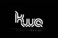 KWE Creative Unique Modern Letter Logo Design. Elegant Monogram Logo Design with Decorative Elements and Typography Royalty Free Stock Photo