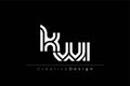 KWI Creative Unique Modern Letter Logo Design. Elegant Monogram Logo Design with Decorative Elements and Typography Royalty Free Stock Photo