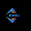 KWU abstract technology logo design on Black background. KWU creative initials letter logo concept Royalty Free Stock Photo