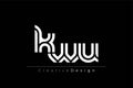 KWU Creative Unique Modern Letter Logo Design. Elegant Monogram Logo Design with Decorative Elements and Typography Royalty Free Stock Photo