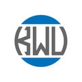 KWU letter logo design on white background. KWU creative initials circle logo concept. KWU letter design Royalty Free Stock Photo