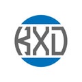 KXD letter logo design on white background. KXD creative initials circle logo concept. KXD letter design Royalty Free Stock Photo