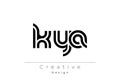 KYA Creative Unique Modern Letter Logo Design Royalty Free Stock Photo