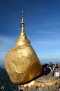 Close view of the Golden Rock. Kyaiktiyo Pagoda. Mon state. Myanmar