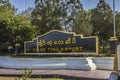 Kyaing tong airport sign at the runway