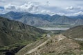 Kyang-la Pass between Nam Tso Lake and Yamdrok-tso Lake. Damxung County, Lhasa, Tibet