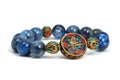 Kyanite or Cyanite blue lucky stone bracelet bead decorate with Chakra amulet accessories