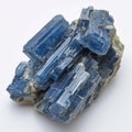 Kyanite gemstone on white background