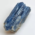 Kyanite gemstone on white background