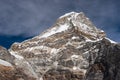 Kyashar or Peak 43 in Himalaya mountains, Mera peak climbing, Nepal Royalty Free Stock Photo