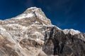 Kyashar or Peak 43 mountain peak in Mera peak trekking route, Himalaya mountains range in Nepal Royalty Free Stock Photo