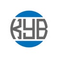 KYB letter logo design on white background. KYB creative initials circle logo concept. KYB letter design Royalty Free Stock Photo