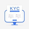 KYC know your customer application form for uploading personal identification documents - passport data page, driver Royalty Free Stock Photo